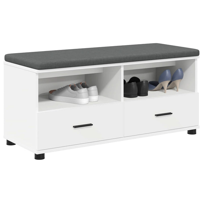 Bancă pentru hol cu pernă cu sertar Alb 100 x 38 x 46 cm - WALTI WALTI