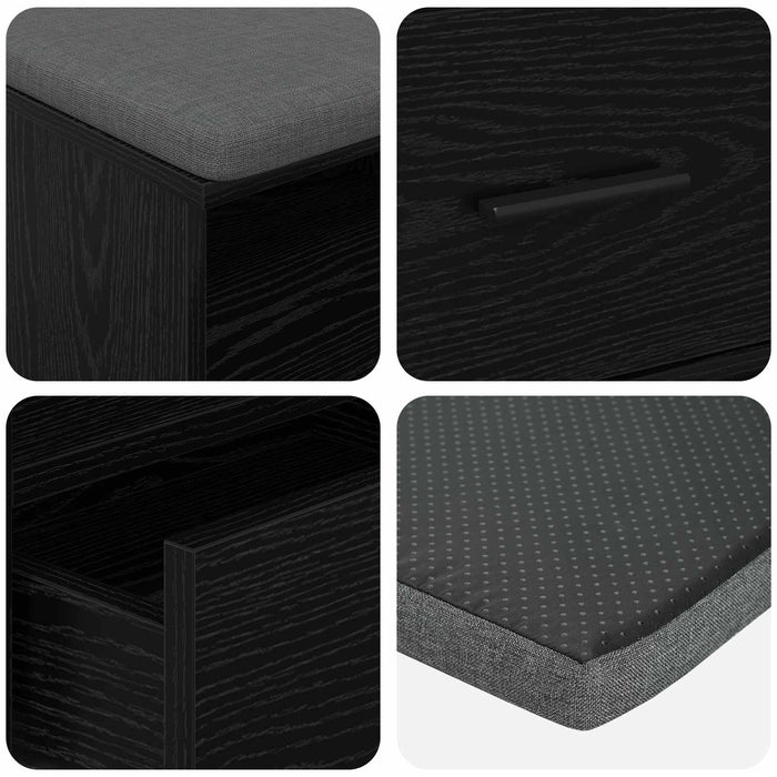 Bancă pentru hol cu pernă Stejar Negru 100 x 38 x 46 cm - WALTI WALTI