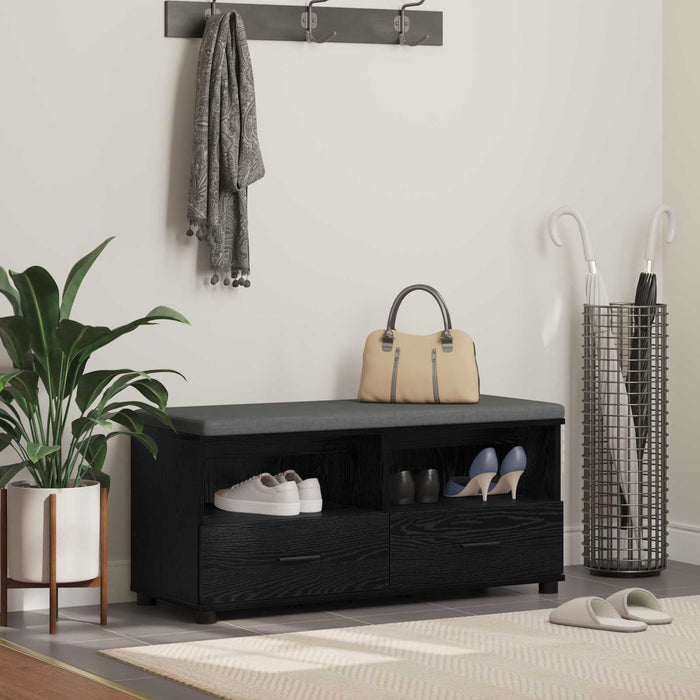 Bancă pentru hol cu pernă Stejar Negru 100 x 38 x 46 cm - WALTI WALTI