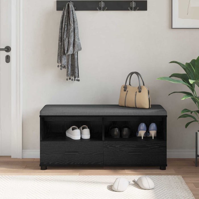 Bancă pentru hol cu pernă Stejar Negru 100 x 38 x 46 cm - WALTI WALTI