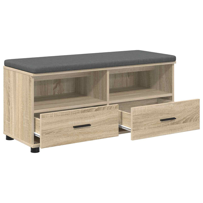 Bancă pentru hol cu pernă Stejar Sonoma 100 x 38 x 46 cm - WALTI WALTI