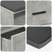 Bancă pentru hol cu pernă Gri din beton 100 x 38 x 46 cm - WALTI WALTI