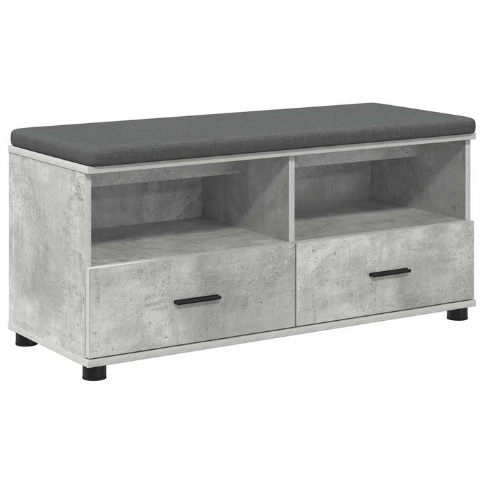 Bancă pentru hol cu pernă Gri din beton 100 x 38 x 46 cm - WALTI WALTI