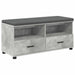 Bancă pentru hol cu pernă Gri din beton 100 x 38 x 46 cm - WALTI WALTI