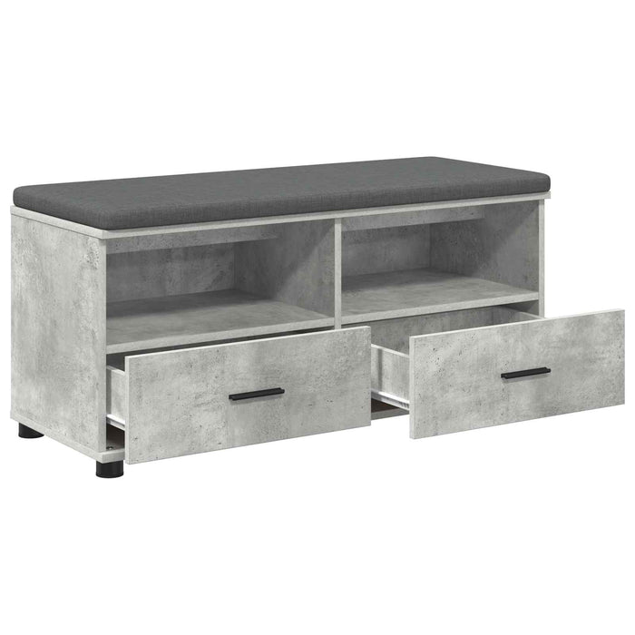 Bancă pentru hol cu pernă Gri din beton 100 x 38 x 46 cm - WALTI WALTI