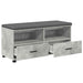 Bancă pentru hol cu pernă Gri din beton 100 x 38 x 46 cm - WALTI WALTI