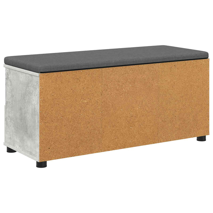 Bancă pentru hol cu pernă Gri din beton 100 x 38 x 46 cm - WALTI WALTI