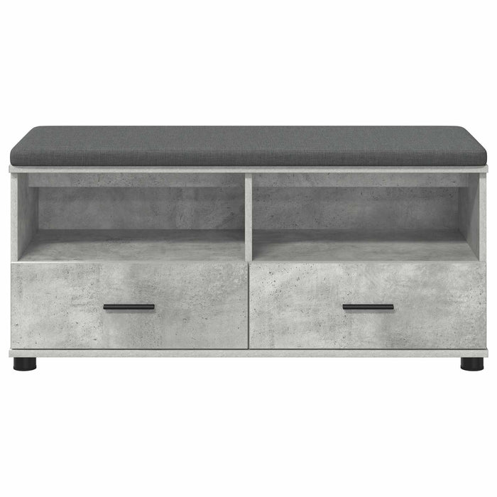 Bancă pentru hol cu pernă Gri din beton 100 x 38 x 46 cm - WALTI WALTI