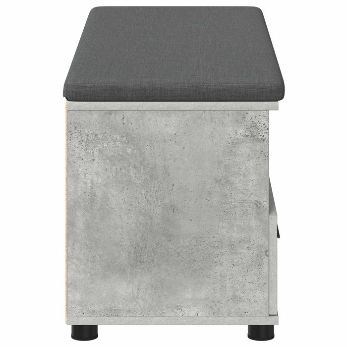 Bancă pentru hol cu pernă Gri din beton 100 x 38 x 46 cm - WALTI WALTI