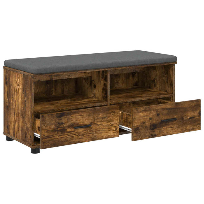 Bancă pentru hol cu pernă Stejar fumuriu 100 x 38 x 46 cm - WALTI WALTI