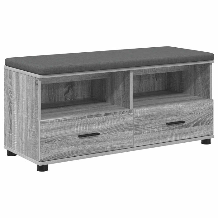 Bancă pentru hol cu pernă cu sertar Gri Sonoma 100 x 38 x 46 cm - WALTI WALTI