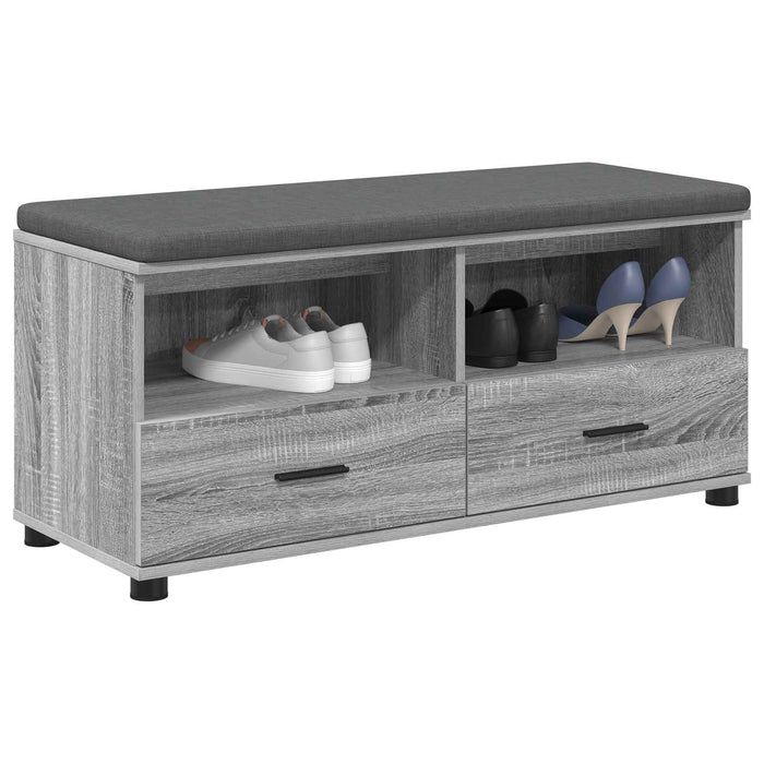 Bancă pentru hol cu pernă cu sertar Gri Sonoma 100 x 38 x 46 cm - WALTI WALTI