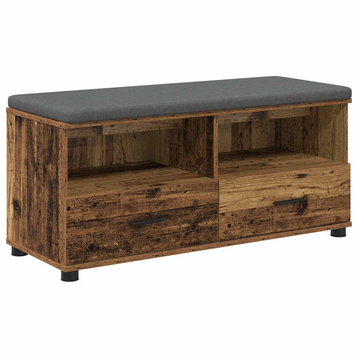 Bancă pentru hol cu pernă cu sertar Lemn vechi 100 x 38 x 46 cm - WALTI WALTI