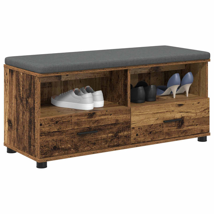 Bancă pentru hol cu pernă cu sertar Lemn vechi 100 x 38 x 46 cm - WALTI WALTI