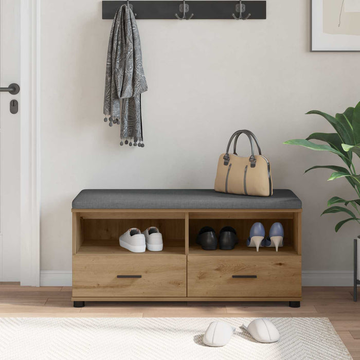 Bancă pentru hol cu pernă Stejar Artizanal 100 x 38 x 46 cm - WALTI WALTI
