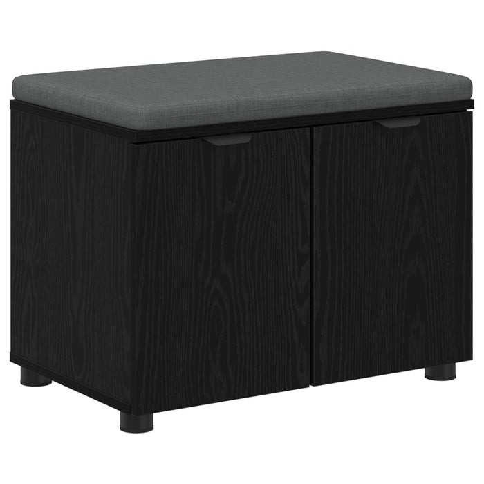 Bancă pentru hol cu pernă cu raft Stejar Negru 60 x 38 x 46 cm - WALTI WALTI