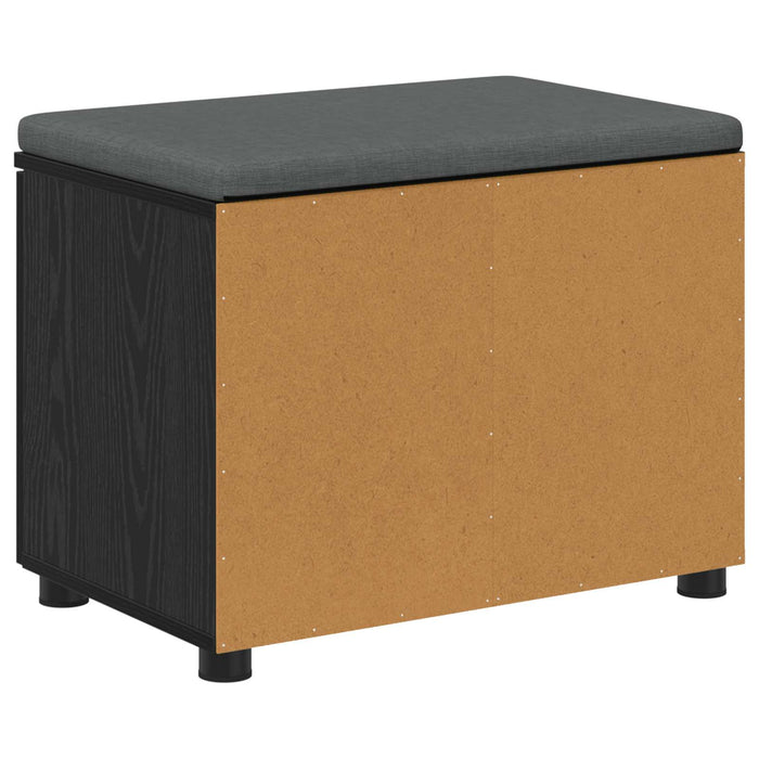 Bancă pentru hol cu pernă cu raft Stejar Negru 60 x 38 x 46 cm - WALTI WALTI