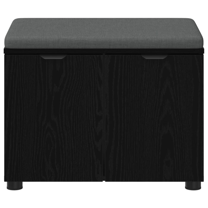 Bancă pentru hol cu pernă cu raft Stejar Negru 60 x 38 x 46 cm - WALTI WALTI