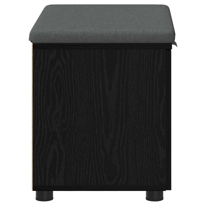 Bancă pentru hol cu pernă cu raft Stejar Negru 60 x 38 x 46 cm - WALTI WALTI