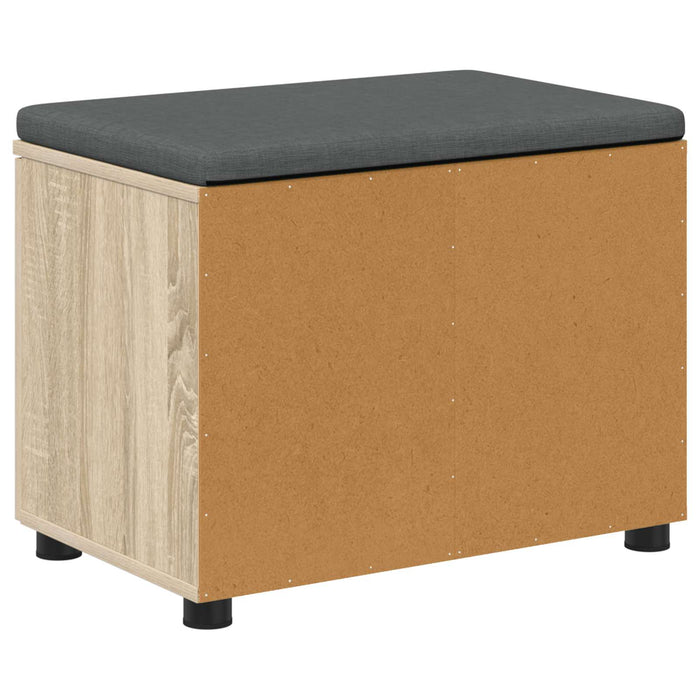 Bancă pentru hol cu pernă cu raft Stejar Sonoma 60 x 38 x 46 cm WALTI