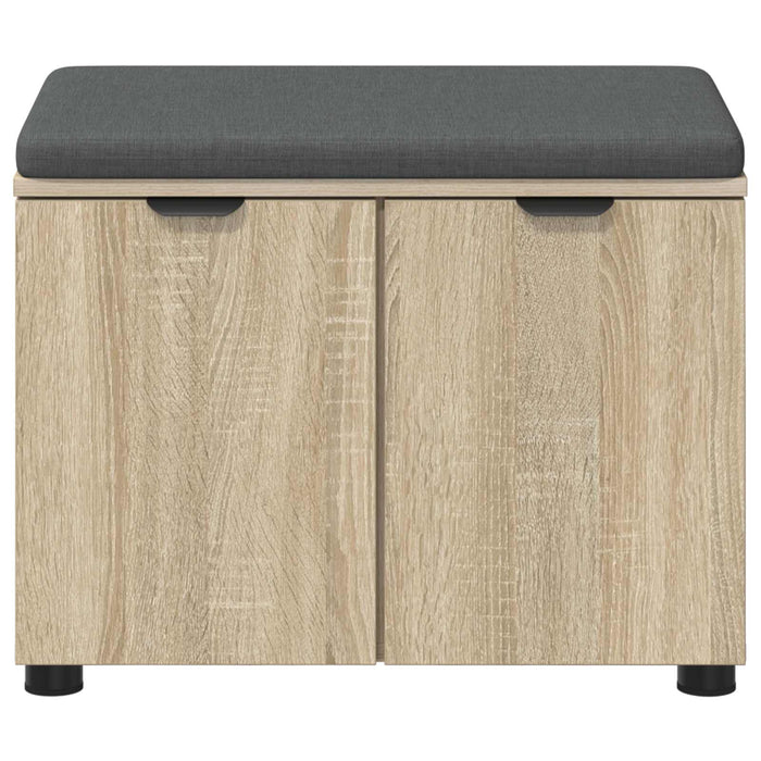 Bancă pentru hol cu pernă cu raft Stejar Sonoma 60 x 38 x 46 cm WALTI