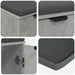 Bancă pentru hol cu pernă cu raft Gri Beton 60 x 38 x 46 cm - WALTI WALTI