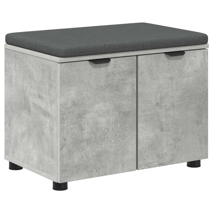 Bancă pentru hol cu pernă cu raft Gri Beton 60 x 38 x 46 cm - WALTI WALTI