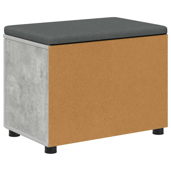 Bancă pentru hol cu pernă cu raft Gri Beton 60 x 38 x 46 cm - WALTI WALTI