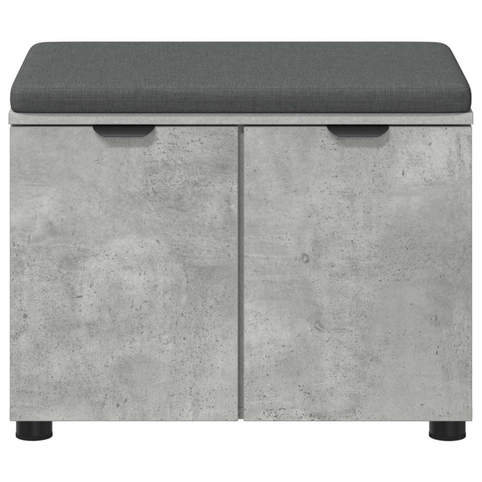 Bancă pentru hol cu pernă cu raft Gri Beton 60 x 38 x 46 cm - WALTI WALTI