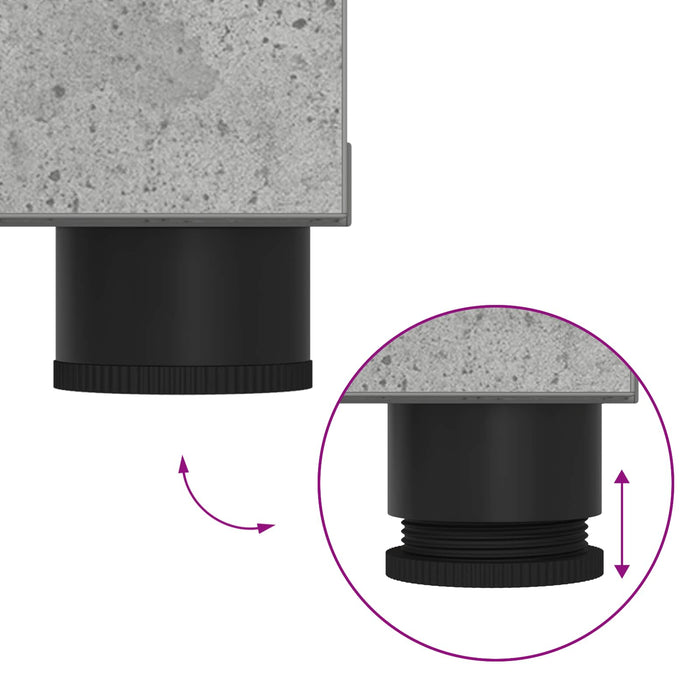 Bancă pentru hol cu pernă cu raft Gri Beton 60 x 38 x 46 cm - WALTI WALTI