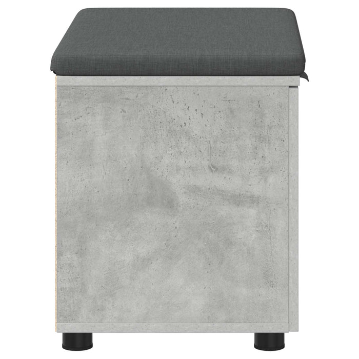 Bancă pentru hol cu pernă cu raft Gri Beton 60 x 38 x 46 cm - WALTI WALTI