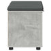 Bancă pentru hol cu pernă cu raft Gri Beton 60 x 38 x 46 cm - WALTI WALTI