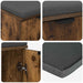 Bancă pentru hol cu pernă cu raft Stejar Afumat 60 x 38 x 46 cm - WALTI WALTI
