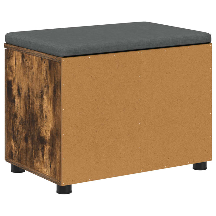 Bancă pentru hol cu pernă cu raft Stejar Afumat 60 x 38 x 46 cm - WALTI WALTI