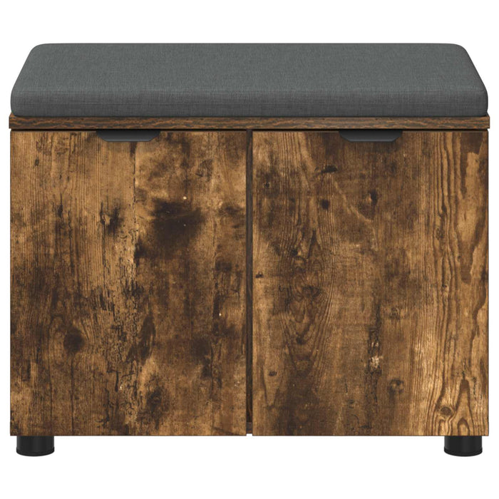 Bancă pentru hol cu pernă cu raft Stejar Afumat 60 x 38 x 46 cm - WALTI WALTI