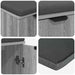 Bancă pentru hol cu pernă cu raft Sonoma gri 60 x 38 x 46 cm - WALTI WALTI