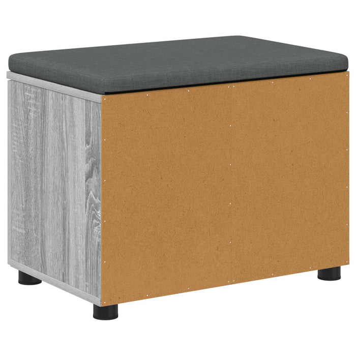 Bancă pentru hol cu pernă cu raft Sonoma gri 60 x 38 x 46 cm - WALTI WALTI