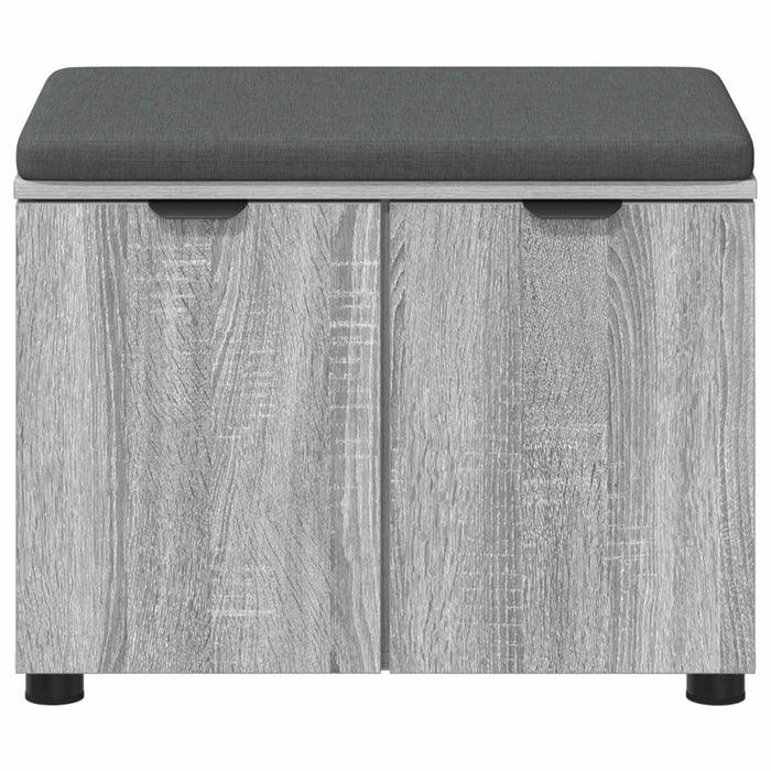 Bancă pentru hol cu pernă cu raft Sonoma gri 60 x 38 x 46 cm - WALTI WALTI