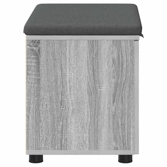 Bancă pentru hol cu pernă cu raft Sonoma gri 60 x 38 x 46 cm - WALTI WALTI