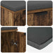 Bancă pentru hol cu pernă cu raft Lemn vechi 60 x 38 x 46 cm - WALTI WALTI