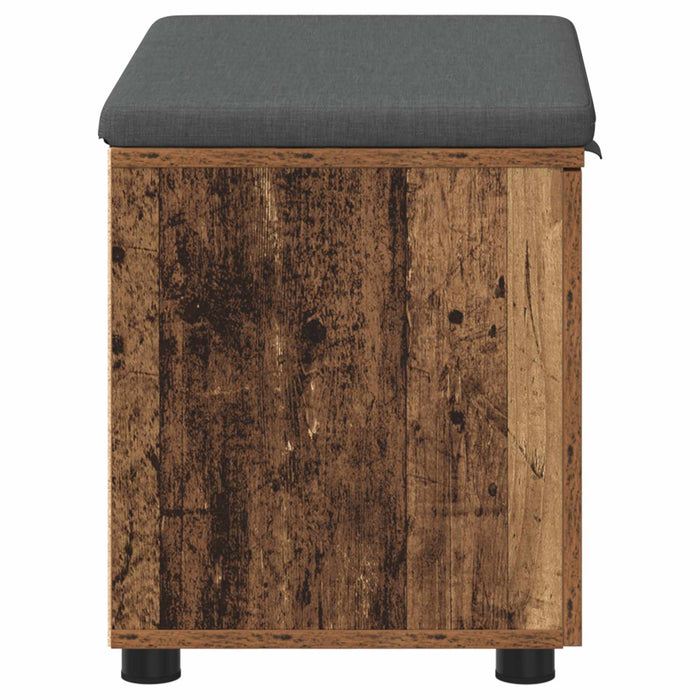 Bancă pentru hol cu pernă cu raft Lemn vechi 60 x 38 x 46 cm - WALTI WALTI