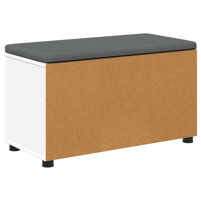 Bancă pentru hol cu pernă cu raft cu ușă Alb 80 x 38 x 46 cm - WALTI WALTI