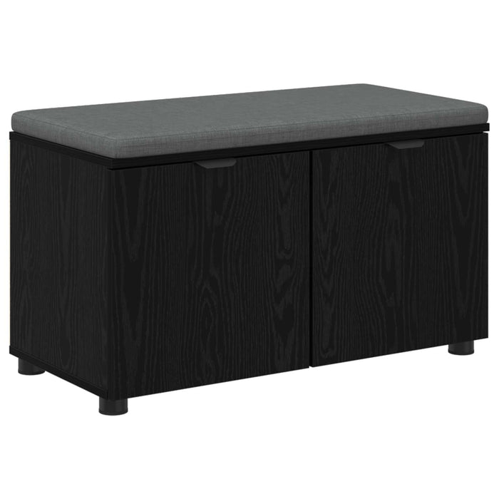 Bancă pentru hol cu pernă cu raft Stejar Negru 80 x 38 x 46 cm - WALTI WALTI