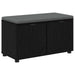 Bancă pentru hol cu pernă cu raft Stejar Negru 80 x 38 x 46 cm - WALTI WALTI