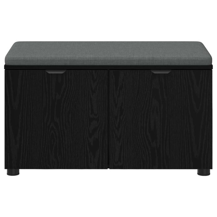 Bancă pentru hol cu pernă cu raft Stejar Negru 80 x 38 x 46 cm - WALTI WALTI