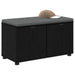 Bancă pentru hol cu pernă cu raft Stejar Negru 80 x 38 x 46 cm - WALTI WALTI