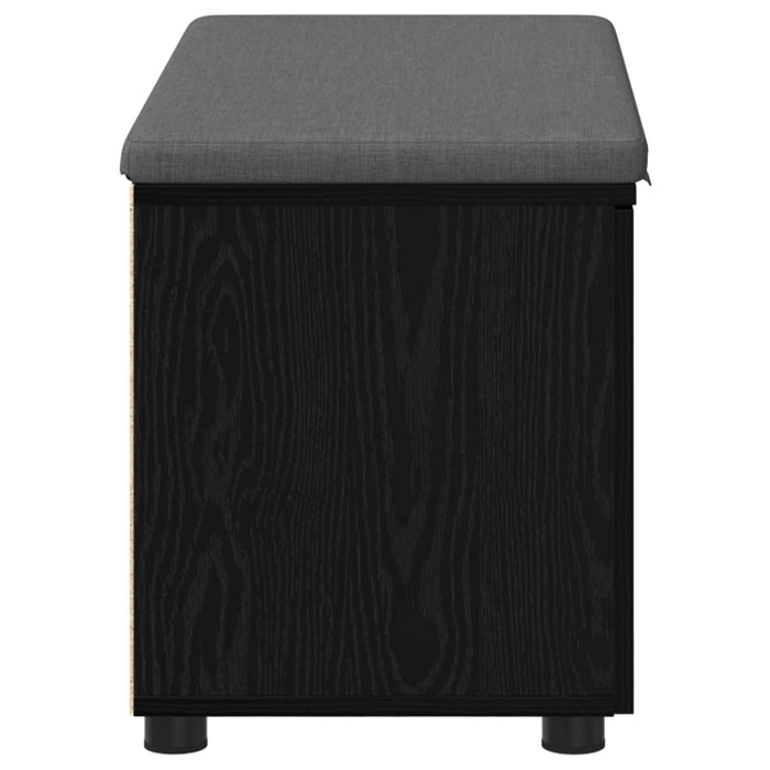 Bancă pentru hol cu pernă cu raft Stejar Negru 80 x 38 x 46 cm - WALTI WALTI