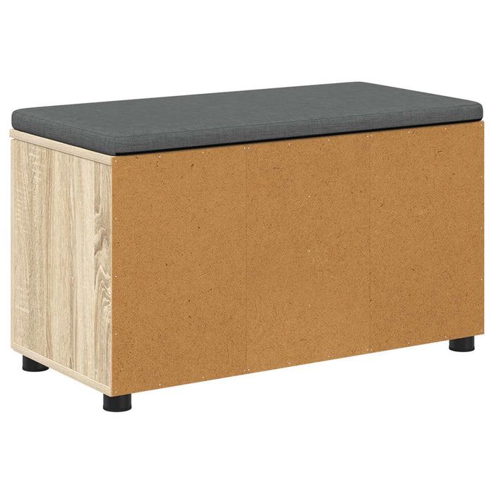 Bancă pentru hol cu pernă cu raft Stejar Sonoma 80 x 38 x 46 cm WALTI