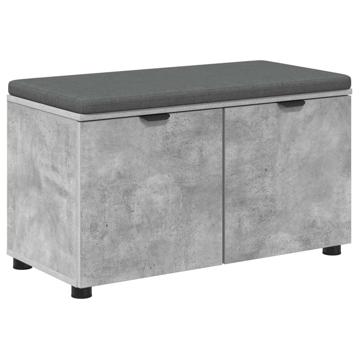 Bancă pentru hol cu pernă cu raft Gri Beton 80 x 38 x 46 cm - WALTI WALTI