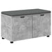 Bancă pentru hol cu pernă cu raft Gri Beton 80 x 38 x 46 cm - WALTI WALTI